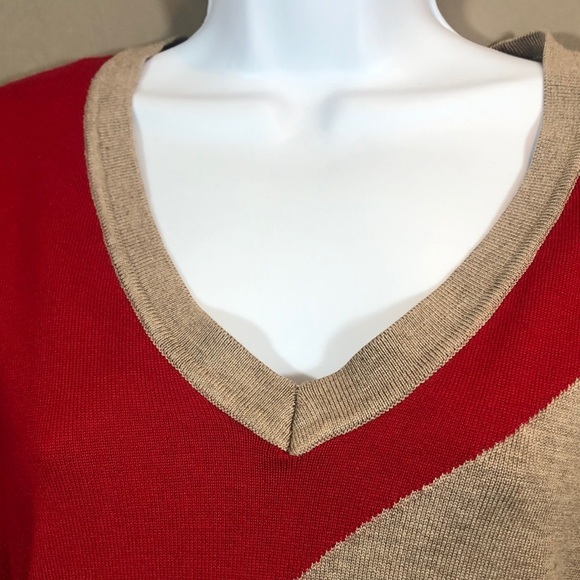 Verve ami V-Neck Color Block Sweater NWT Small - Picture 3 of 11